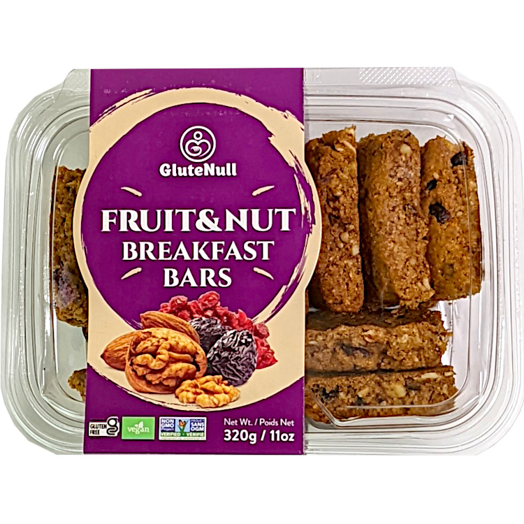 Vegetarian, Gluten-Free Breakfast Bar- Fruit & Nut